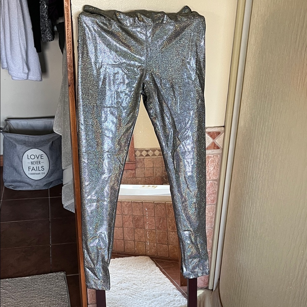 Miami fitwear Silver Glitter Leggings